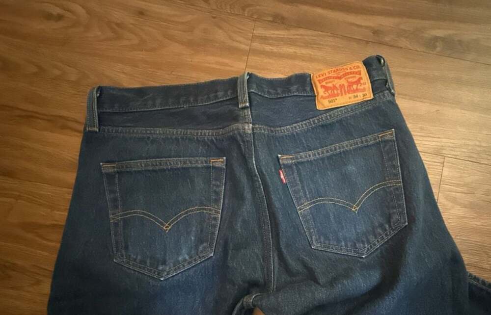 Levi's 501 Original Fit Jeans Dark Wash Button Fly W34 L30